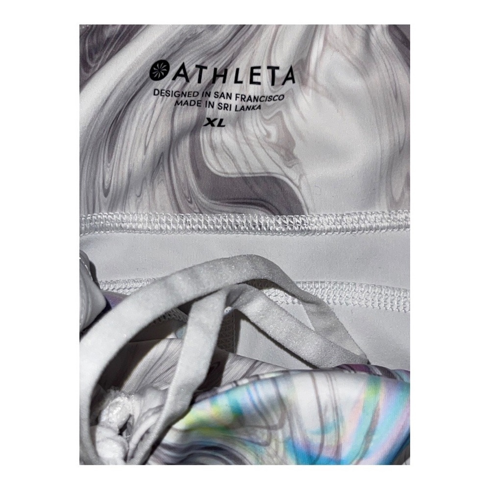 Athleta Marble Swirl Leggings in Black, White, Gray with Iridescent Accents - Picture 5 of 12